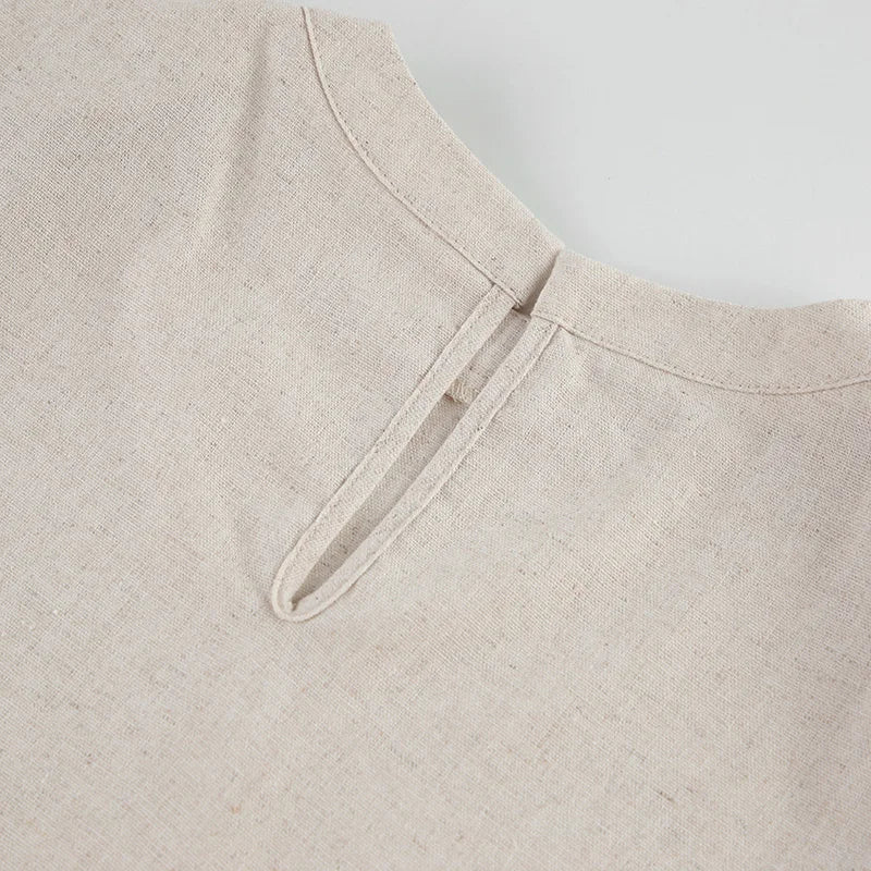 Primavera verão 2025 feminino férias conjunto de calça de linho colheita topos sólidos roupas 2 duas peças conjunto de correspondência para mulher